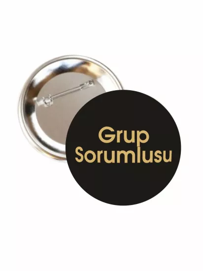 Grup Sorumlusu Buton Rozet 58mm | Zaja Baskı