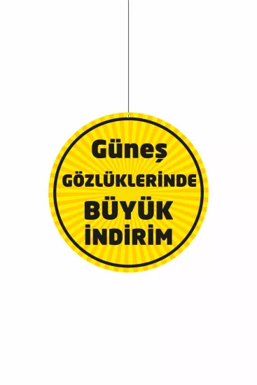 Güneş Gözlüklerinde Büyük İndirim Mağaza Dönkartı Çift Yön Baskı Modelleri ve Fiyatları | Zajabaski.com Online Shop