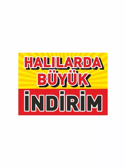 Halılarda Büyük İndirim Afişi Modelleri ve Fiyatları | Mağaza Branda Vinil Baskı Zajabaski