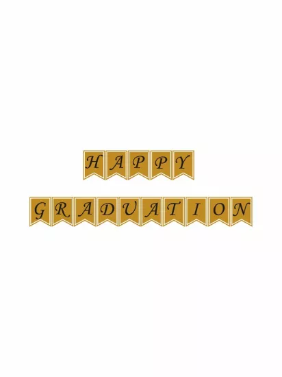 Happy Graduation Flama Banner Modelleri ve Fiyatları | Gold Mezuniyet Banner Zajabaskı