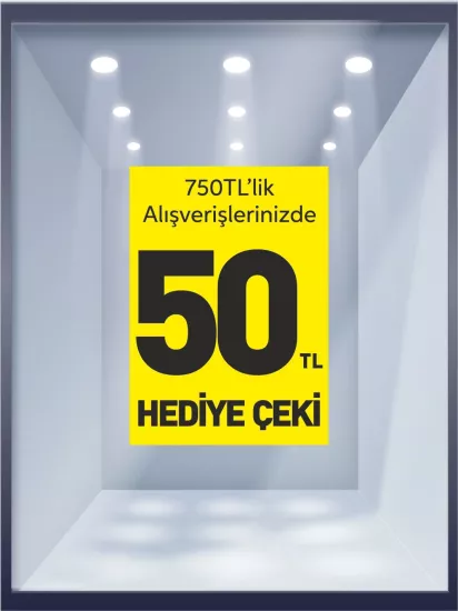 Hediye Çeki Vitrin Folyo Baskısı Hazır Görsel | Zajabaskı