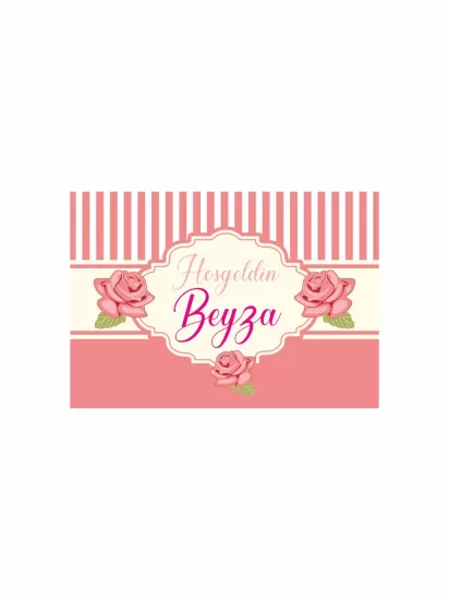 Soft Renk Çiçek Temalı Bebek Hastane Odası Afişi | Zajabaskı