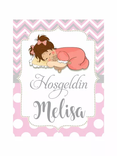 Hoş Geldin Bebek Magneti Uyuyan Bebek Temalı Pembe Zikzak Desenli Yeni Doğan Kız Bebek Magneti Hoş Geldin Bebek Magneti Uyuyan Bebek Temalı Pembe Zikzak Desenli Yeni Doğan Kız Bebek Magneti
