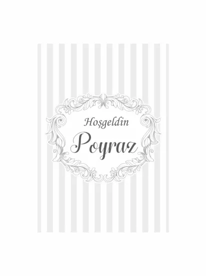 Zajabaskı Hoş Geldin Bebek Pano Gri Çizgili Vintage Çerçeveli Erkek Bebek Karşılama Panosu Modelleri ve Fiyatları