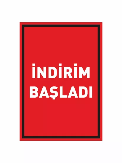 İndirim Başladı Mağaza Ayaklı Karşılama Levhası | Zajabaskı