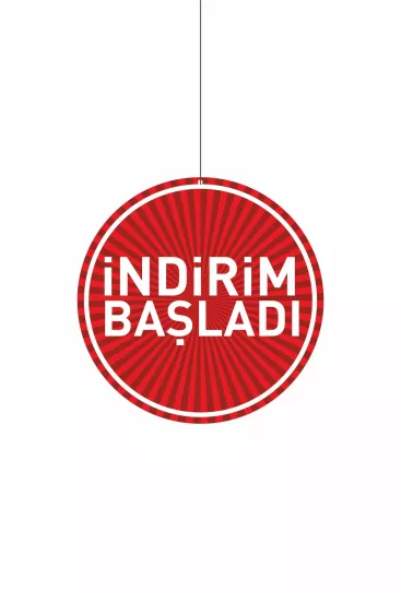 İndirim Başladı Mağaza Dönkartı Çift Yön Baskılı | Zajabaskı Mağaza Tavan Afişi
