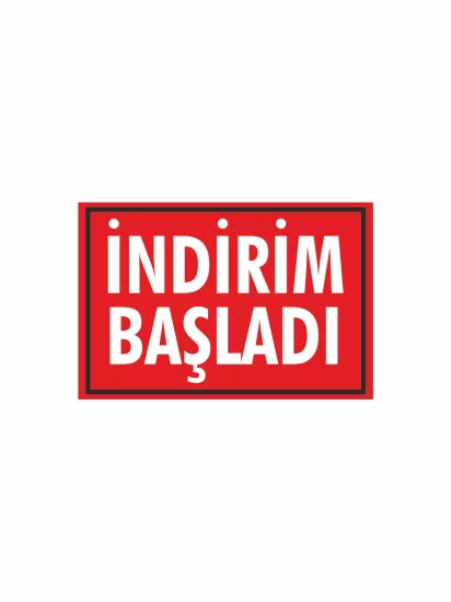 İndirim Başladı PVC Etiket | Mandallı Kampanya Kartı | Mağaza İndirim Etiketi | Zajabaskı