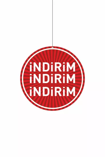 İndirim İndirim İndirim Mağaza Dönkartı | Çift Yön Baskılı Zajabaskı