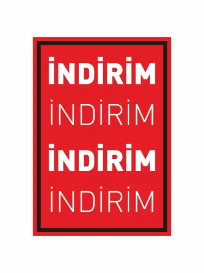 İndirim İndirim Yazılı Mağaza İç Mekan Panosu | Zajabaskı