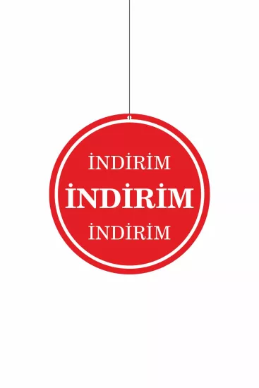 İndirim Mağaza Dönkartı Çift Yön Baskı 30x30 cm | Zajabaskı