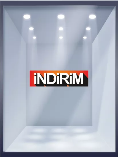 İndirim Mağaza Vitrin Folyo Baskısı Hazır Görsel | Zajabaskı