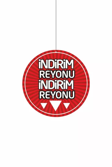 İndirim Reyonu Yazılı Mağaza Dönkartı 30x30 cm | Zajabaskı