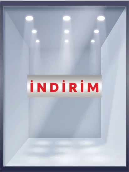 İndirim Vitrin Folyosu Mağaza Hazır Görsel Baskısı | Zajabaskı