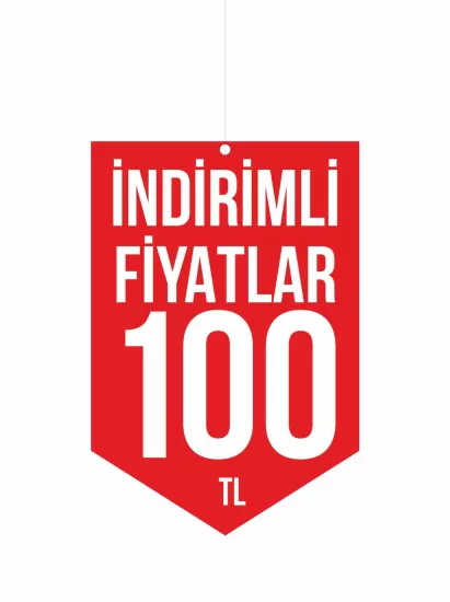 İndirimli Fiyatlar 100 TL Mağaza Dönkart Foreks 30x20 cm | ZajaBaskı