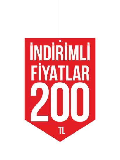 İndirimli Fiyatlar 200 TL Mağaza Dönkart Foreks 30x20 cm | ZajaBaskı