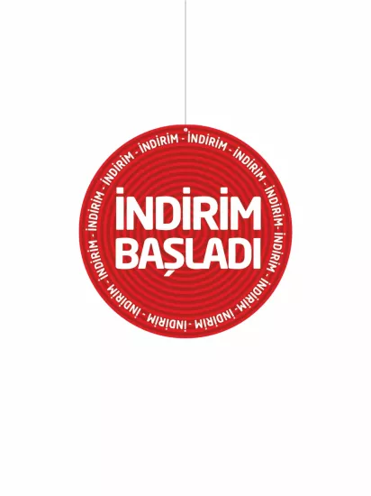 İndirim Başladı Mağaza Dönkartı Çift Yön Baskılı 30x30 Modelleri ve Fiyatları | ZajaBaskı