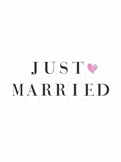 Just Married Flama Banner Modelleri ve Fiyatları | ZajaBaskı