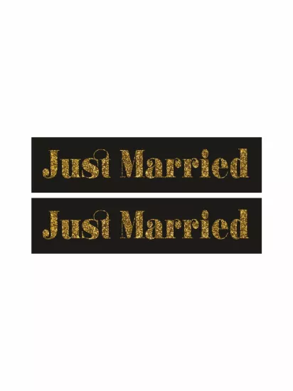 Just Married Gelin Arabası Plaka Folyo Baskı Kaplama Modelleri ve Fiyatları | Zajabaskı
