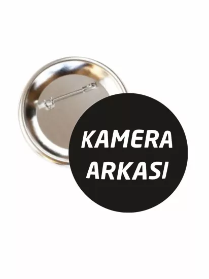 Kamera Arkası Buton Rozet 58mm | Zaja Baskı