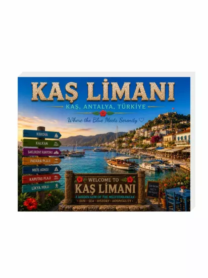 Kaş Limanı Buzdolabı Süsü Magnet | Kaş Hatıra Magnet | ZajaBaskı