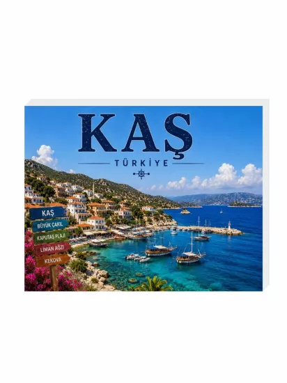Kaş Magnet Buzdolabı Süsü | Antalya Tatil Magneti | ZajaBaskı
