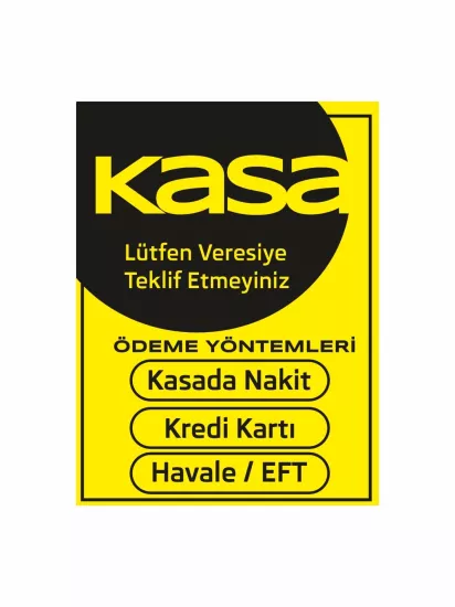 Zajabaskı – Kasa Levhası Sarı Siyah Renk 40x30 cm