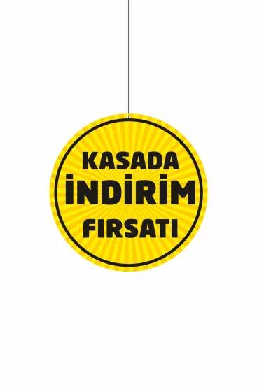 Kasada İndirim Fırsatı Mağaza Dönkartı | Çift Yön Baskılı Zajabaskı