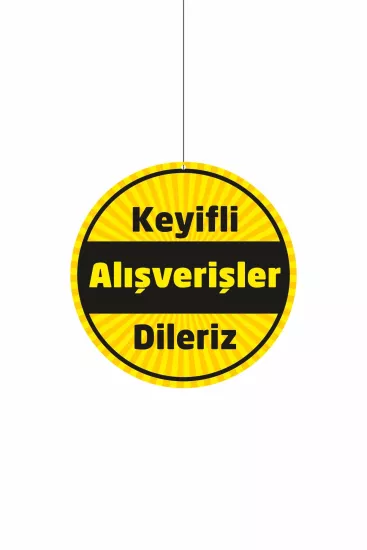 Keyifli Alışverişler Dileriz Mağaza Dönkartı | Çift Yön Baskılı Zajabaskı