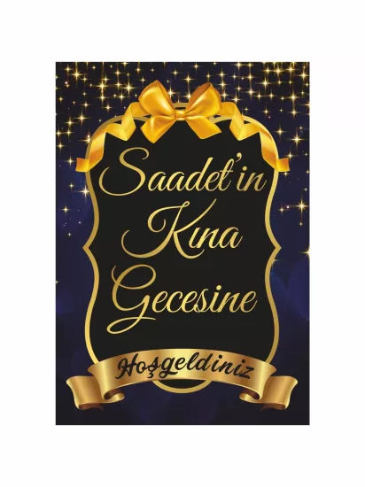 Kına Ayaklı Pano Gold Işıltı Gece Konsept Modelleri ve Fiyatları | Zajabaskı