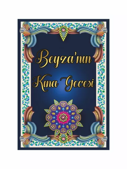Kına Hatırası Karşılama Panosu Modelleri ve Fiyatları Mandala Çerçeve Tema | Zajabaskı