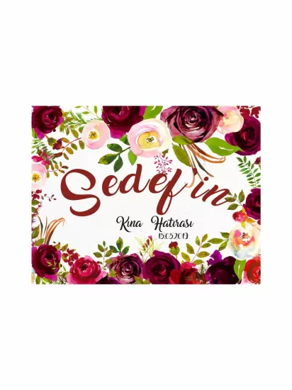 Kına Magneti Floral Desenli Renkli Çiçek Çerçeveli Kına Hatırası Modelleri ve Fiyatları | Zajabaskı