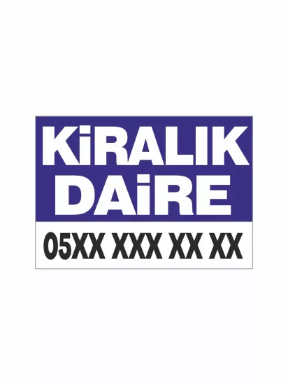 Kiralık Daire Afişi Branda Vinil Baskı Modelleri ve Fiyatları | Zajabaskı