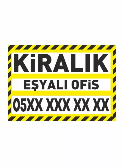 Kiralık Eşyalı Ofis Afişi Branda Vinil Baskı Modelleri ve Fiyatları | Zajabaskı