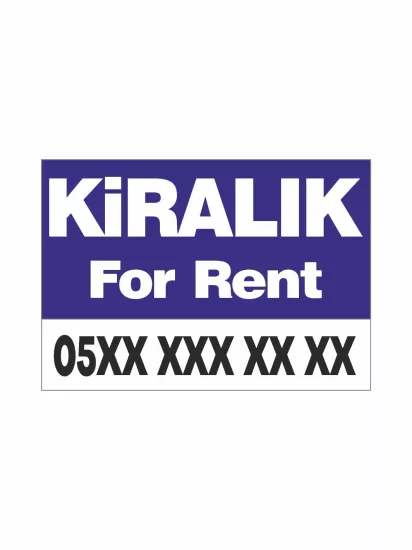 Kiralık For Rent Afişi Branda Vinil Baskı Modelleri ve Fiyatları | Zajabaskı