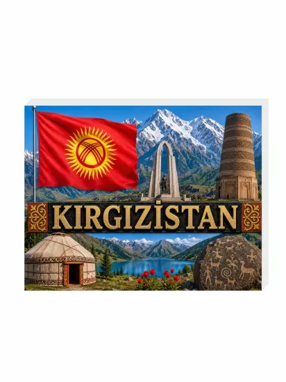 Kırgızistan Buzdolabı Süsü Magnet | Kırgızistan Hatıra Magnet | ZajaBaskı