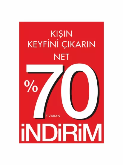 Kışın Keyfini Çıkarın Net %70 İndirim Ayaklı Mağaza Panosu Modelleri ve Fiyatları | Zajabaskı