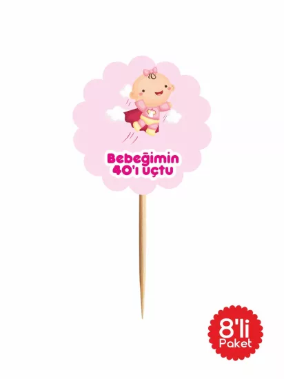 Kız Bebek Bebeğimin Kırkı Uçtu Parti Kürdanlık Modelleri ve Fiyatları | Zajabaski