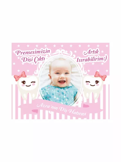 Kız Bebek Diş Partisi Hediyelik Magnet Pembe Konsept Modelleri ve Fiyatları | Zajabaskı