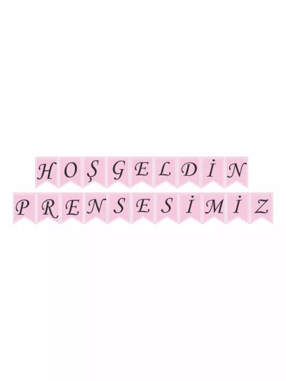 Kız Bebek Hoş Geldin Prensesimiz Flama Banner Modelleri ve Fiyatları | ZajaBaskı