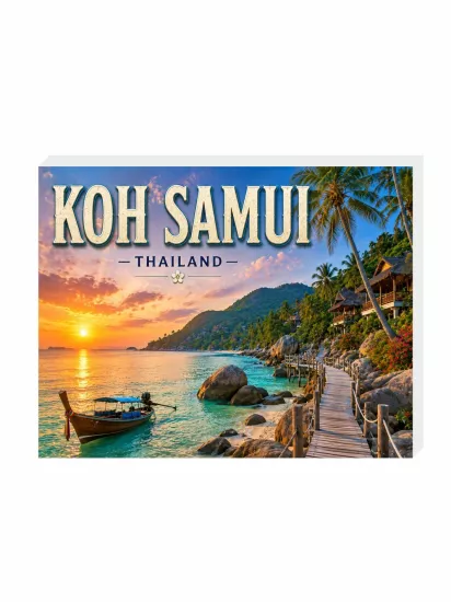 Koh Samui Buzdolabı Süsü Magnet | Koh Samui Hatıra Magnet | ZajaBaskı