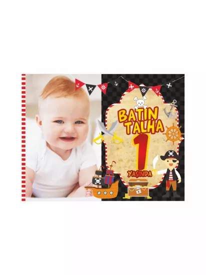Korsan Tema Resimli 1 Yaş Doğum Günü Parti Magnet Modelleri ve Fiyatları | ZajaBaskı