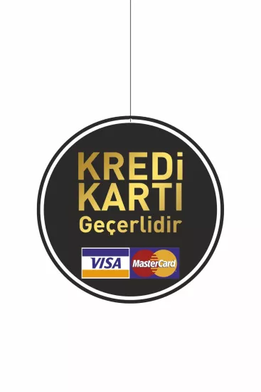 Kredi Kartı Geçerlidir Levhası Siyah Gold Modelleri ve Fiyatları | Zajabaskı