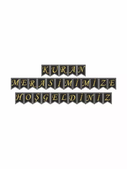 Kuran Merasimimize Hos Geldiniz Flama Banner Siyah Gold Renk Modelleri ve Fiyatları | Zajabaskı