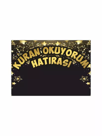 Zajabaskı | Siyah Gold Yıldızlı Kur’an Okuyorum Hatırası Afişi