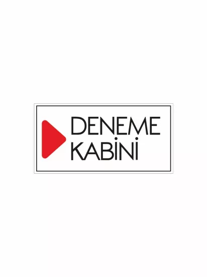 Zajabaskı – Mağaza Deneme Kabini Levhası 30x15 cm