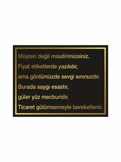 Mağaza İşyeri Dükkan Kasa Arkası Özlü Sözler Levhası 40x30 Foreks Modelleri ve Fiyatları | ZajaBaskı
