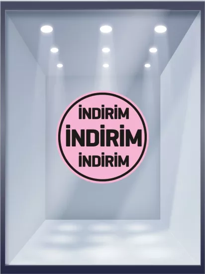 Mağaza İşyeri Dükkan Vitrin Folyosu İndirim Yazılı Modelleri ve Fiyatları Zajabaskı’da
