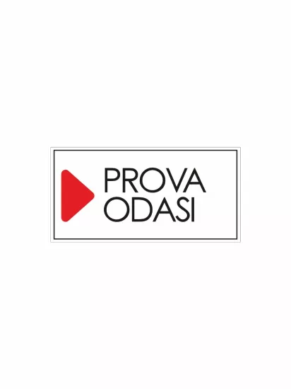 Zajabaskı – Mağaza Prova Odası Levhası Beyaz Renk 30x15 cm