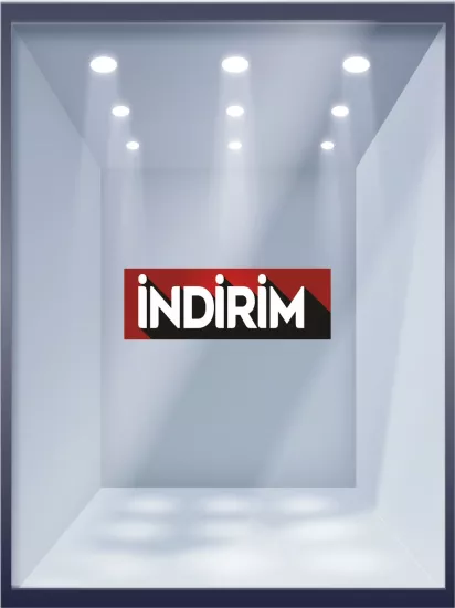 Mağaza Vitrin Hazır İndirim Folyo Baskısı | Zajabaskı