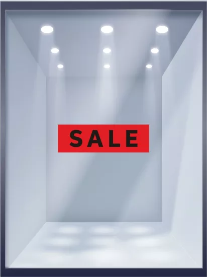 Mağaza Vitrin Sale Yazılı Hazır Folyo Baskısı | Zajabaskı